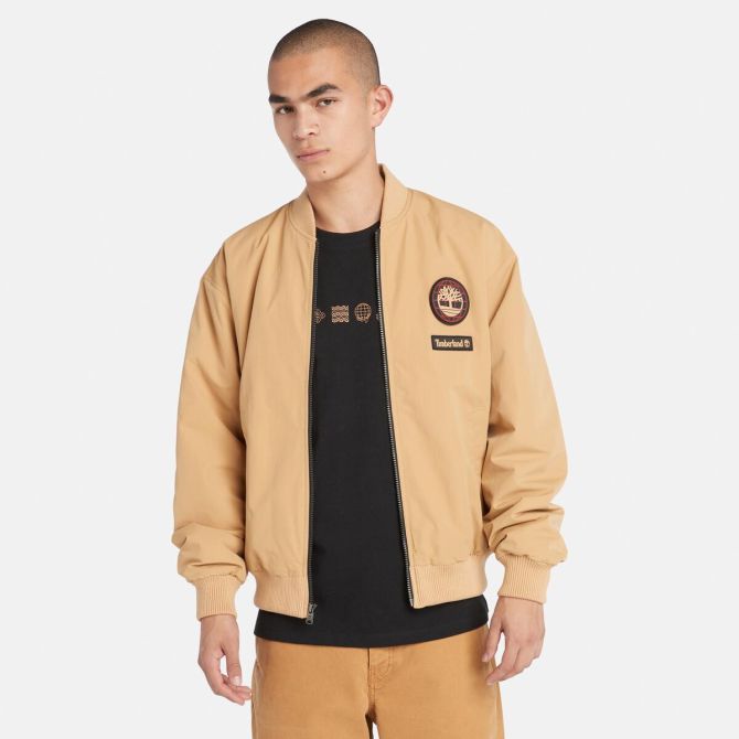 Мъжко яке All Gender Lunar New Year Badge Bomber Jacket in Light Wheat Boot TB0A5PWJEH3 02