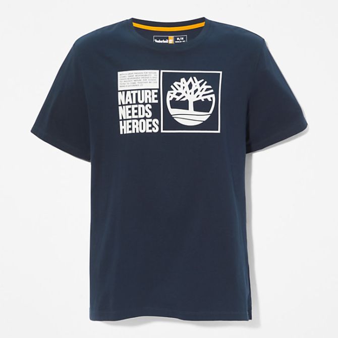 Мъжка тениска Nature Needs Heroes™ Graphic T-Shirt for Men in Dark Blue TB0A5QFM433 01