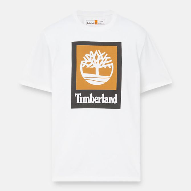 Унисекс тениска All Gender Logo Stack T-Shirt in White/Black TB0A5QS2100 05