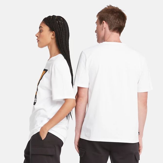 Унисекс тениска All Gender Logo Stack T-Shirt in White/Black TB0A5QS2100 03