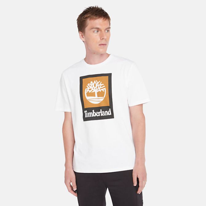 Унисекс тениска All Gender Logo Stack T-Shirt in White/Black TB0A5QS2100 01