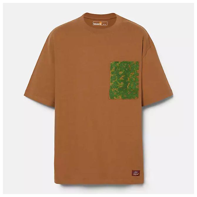 Мъжка тениска Black Pioneers Embroidered Pocket T-Shirt in Brown TB0A5T8B254 04