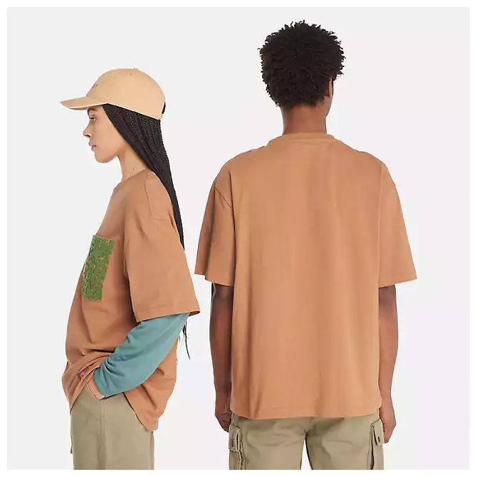 Мъжка тениска Black Pioneers Embroidered Pocket T-Shirt in Brown TB0A5T8B254 02