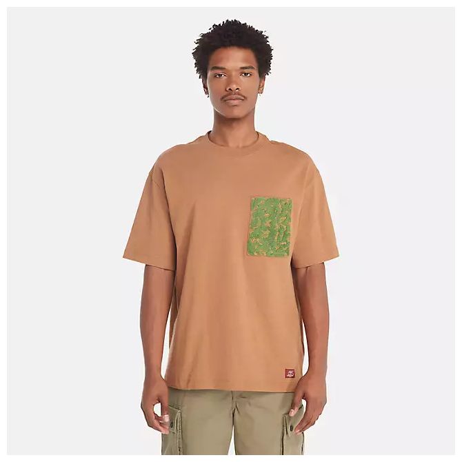 Мъжка тениска Black Pioneers Embroidered Pocket T-Shirt in Brown TB0A5T8B254 03