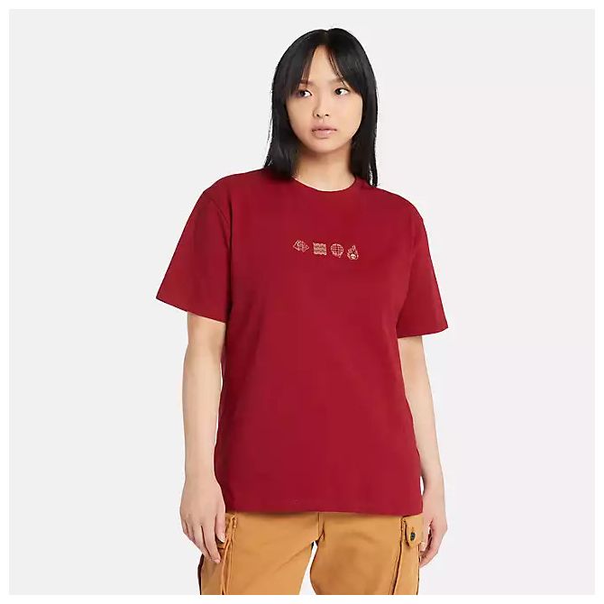 Унисекс тениска Lunar New Year Short Sleeve Graphic T-Shirt in Red TB0A5TCQ620 03