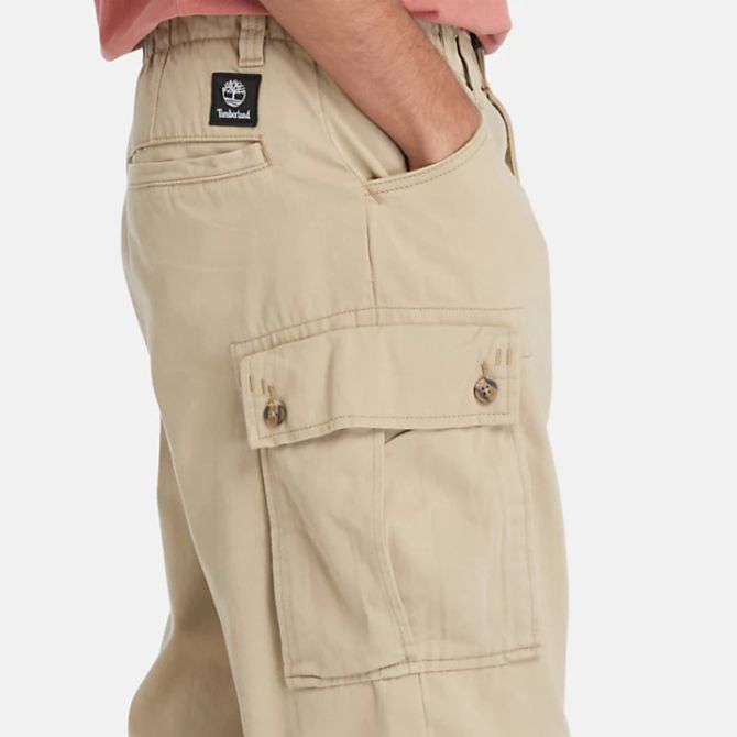 Мъжки панталон Twill Cargo Trousers for Men in Beige TB0A5TVYDH4 04
