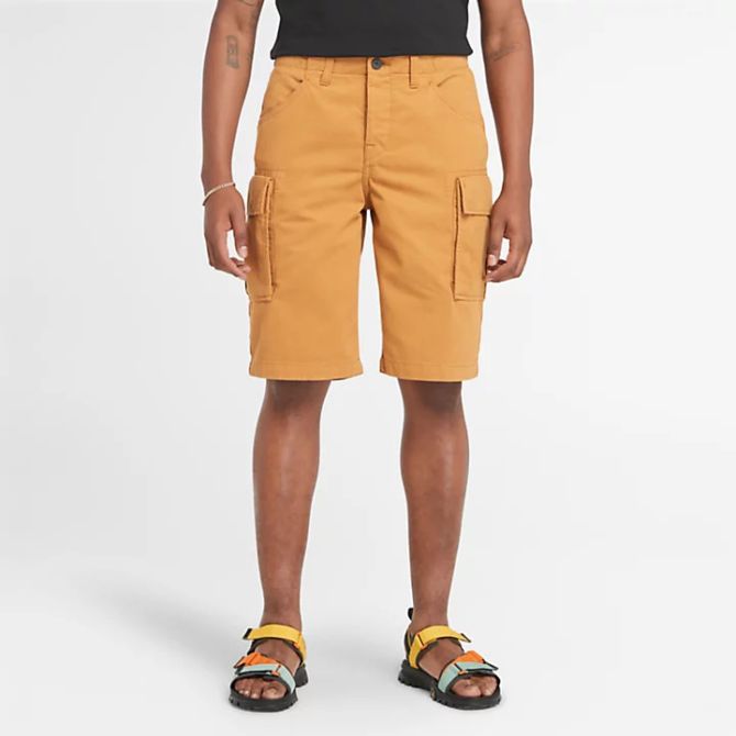 Мъжки шорти Twill Cargo Shorts for Men in Dark Yellow TB0A5U1BP47 01