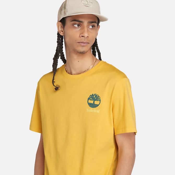 Мъжка тениска Back Graphic T-Shirt for Men in Yellow TB0A5UDYEG4 03