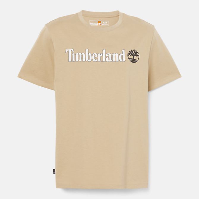 Мъжка тениска Linear Logo T-Shirt for Men in Beige TB0A5UPQDH4 05