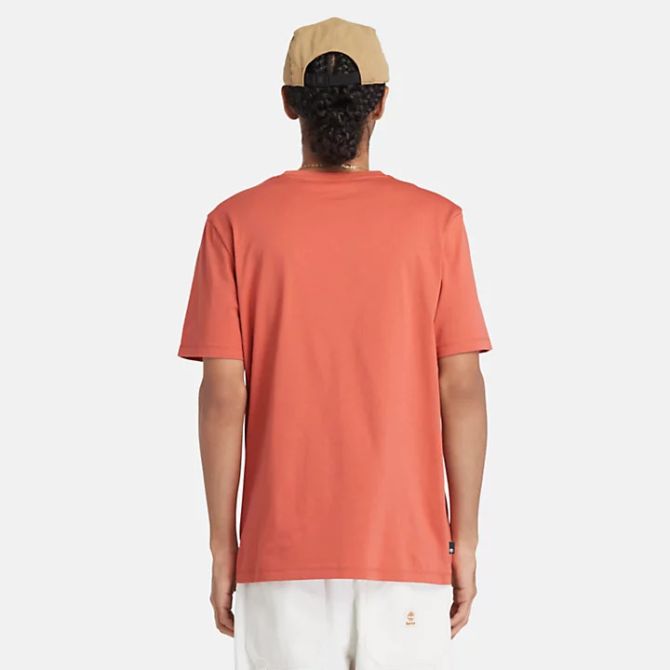 Мъжка тениска Linear Logo T-Shirt for Men in Light Orange TB0A5UPQEI4 04