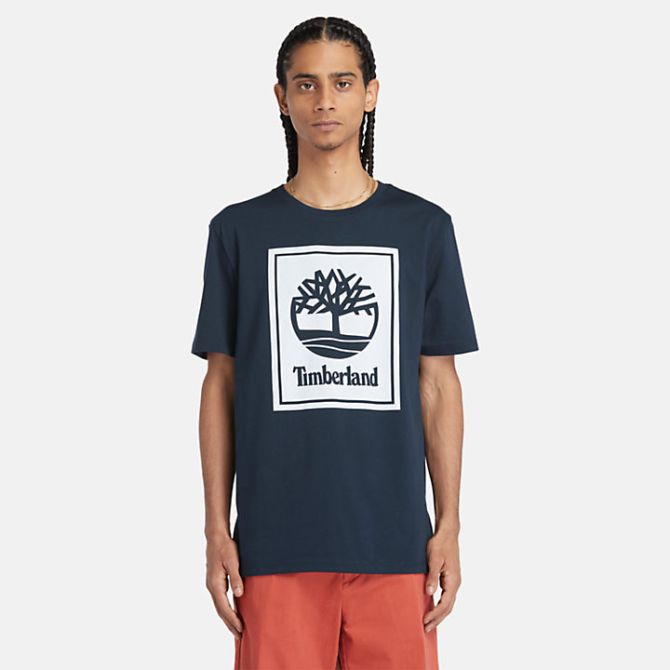 Мъжка тениска Block Logo T-Shirt for Men in Navy TB0A5WQQ433 05