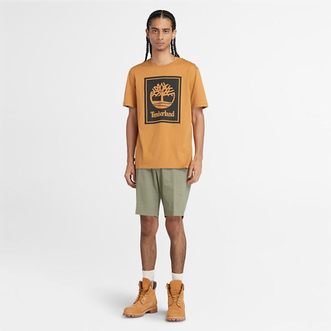 Мъжка тениска Block Logo T-Shirt for Men in Dark Yellow TB0A5WQQP57 02