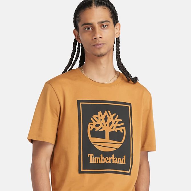 Мъжка тениска Block Logo T-Shirt for Men in Dark Yellow TB0A5WQQP57 03