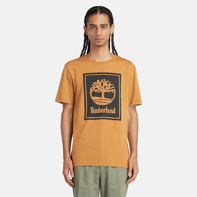 Мъжка тениска Block Logo T-Shirt for Men in Dark Yellow TB0A5WQQP57 01