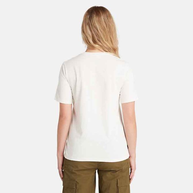 Дамска тениска Stack Logo T-Shirt for Women in White TB0A69AWCM9 03