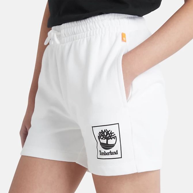 Дамски къс панталон Logo Pack Sweatshorts for Women in White TB0A6BWE100 04