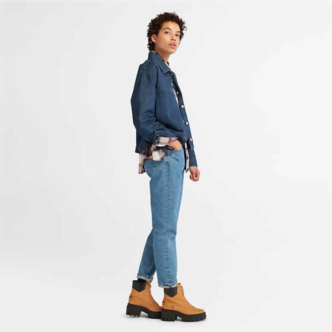 Дамски дънки High Waist Hemp Denim Jeans for Women in Light Blue TB0A6H8SEA5 03