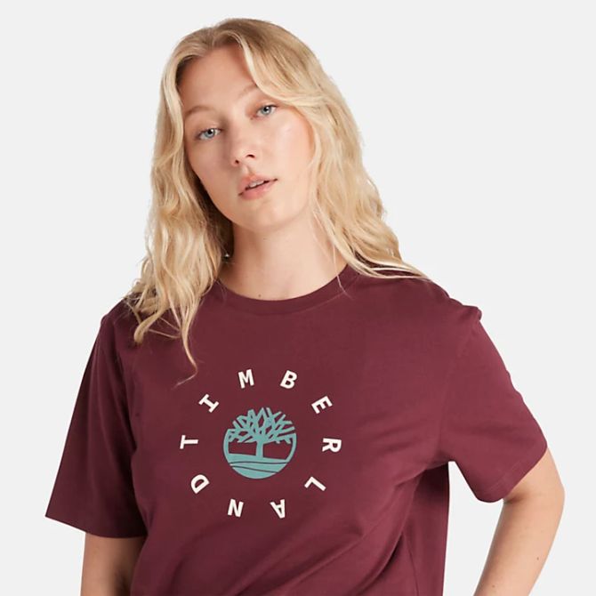 Дамска тениска Seasonal Logo T-Shirt for Women in Burgundy TB0A6HQ5I30 03