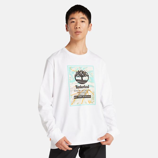 Мъжка тениска с дълъг ръкав Ski School LS T-Shirt in White TB0A6JK9100 01