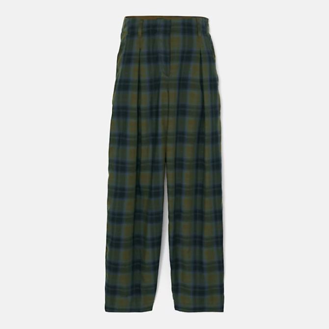 Дамски панталон Plaid Trousers for Women in Green TB0A6RZW302 06
