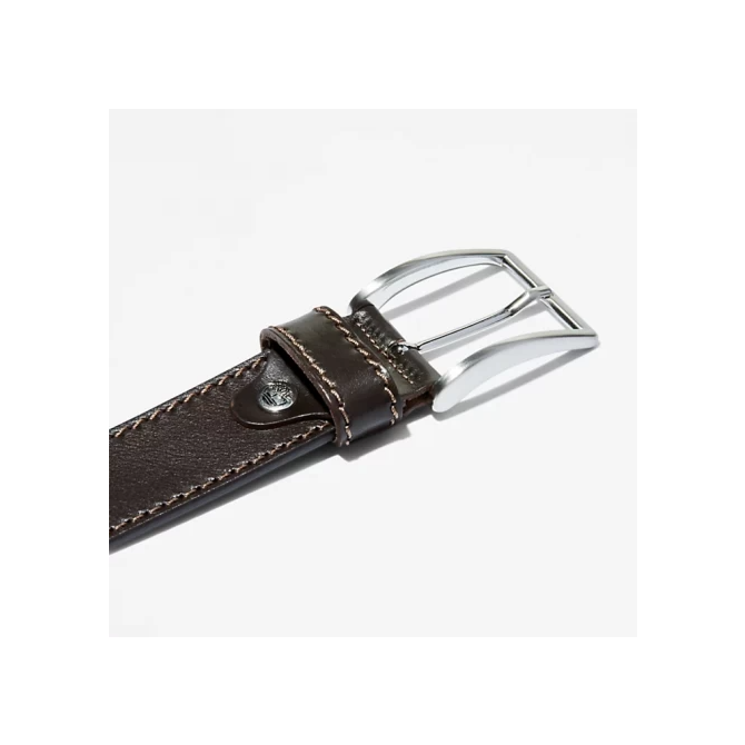 Мъжки колан Stitch-detail Leather Belt for Men in Brown TB0A1BWL968 02