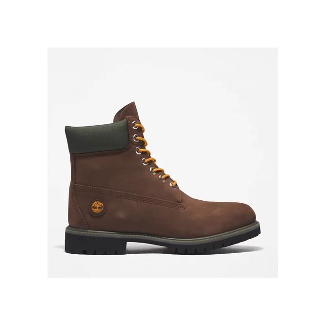 Мъжки обувки Timberland Premium® 6 Inch Boot for Men in Dark Brown/Orange TB0A2CX8931 01