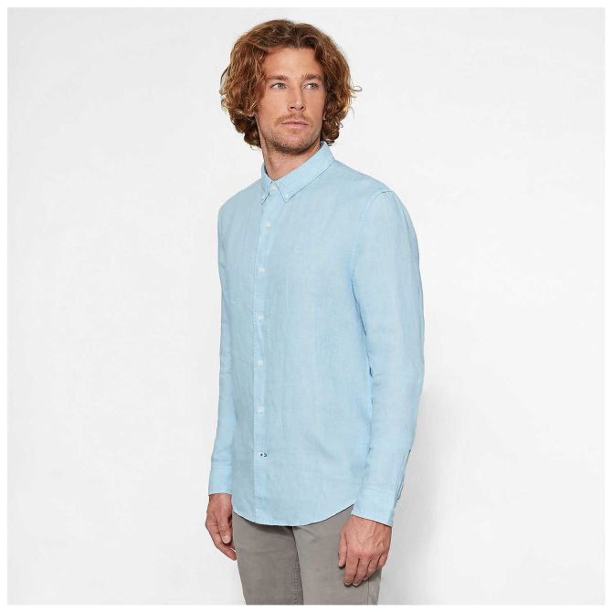 Мъжка риза Mill River Linen Shirt Blue 1KTEI70 02