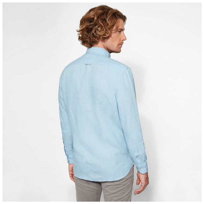 Мъжка риза Mill River Linen Shirt Blue 1KTEI70 03