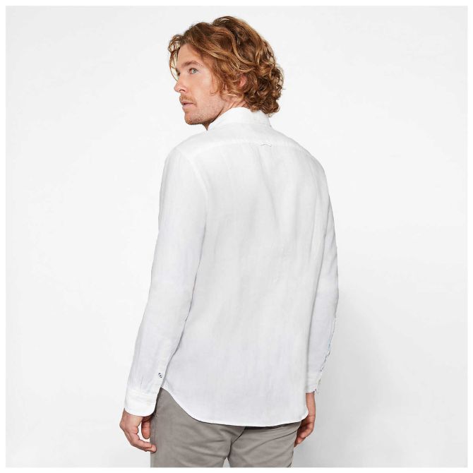 Мъжка риза Mill River Linen Shirt White A1KTEK93 03