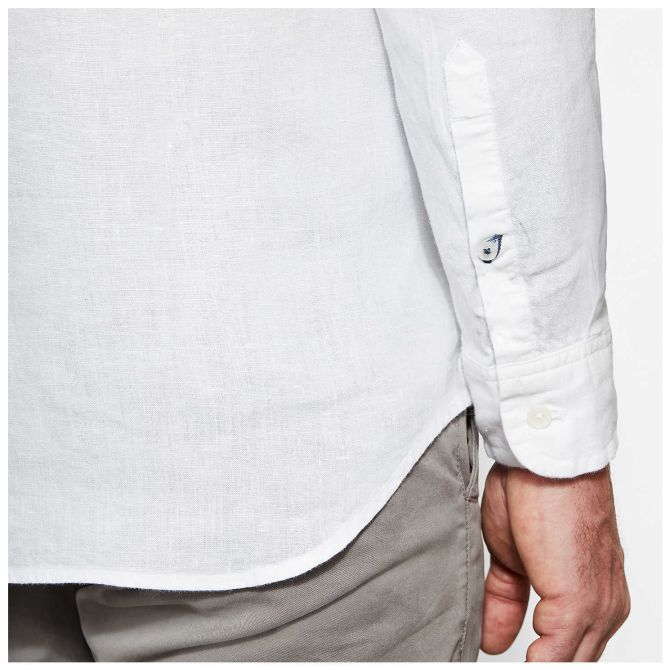 Мъжка риза Mill River Linen Shirt White A1KTEK93 07