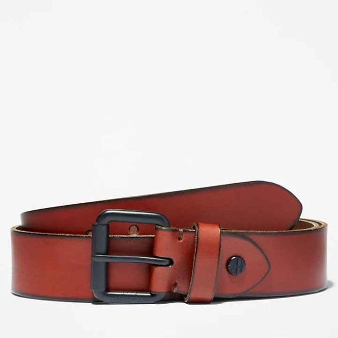 Мъжки колан Roller Buckle Leather Belt for Men in Brown TB0A1DQ8214 01