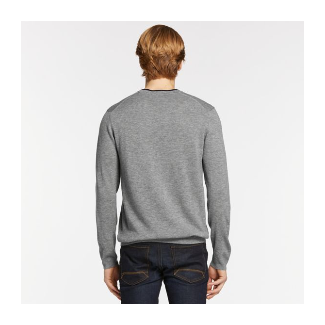 Мъжки пуловер Men's Jones Brook V-Neck Merino Wool Sweater in Grey TB0A1LNC052 02