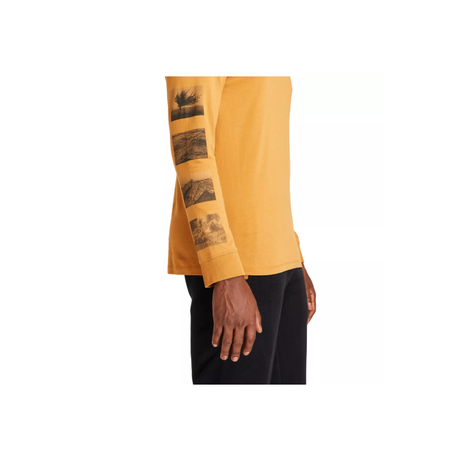 Мъжка тениска с дълъг ръкав Men's Wind, Water, Earth & Sky™ Long-Sleeve T-Shirt in Yellow TB0A23VMP47 05