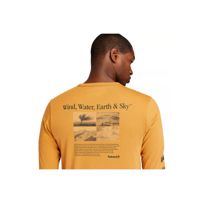 Мъжка тениска с дълъг ръкав Men's Wind, Water, Earth & Sky™ Long-Sleeve T-Shirt in Yellow TB0A23VMP47 04