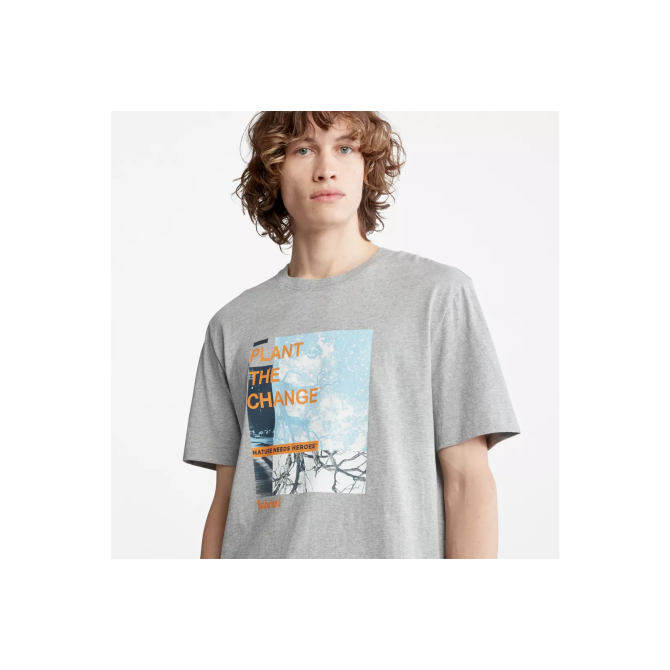 Мъжка тениска Men's Nature Needs Heroes™ Front-Graphic T-Shirt in Grey TB0A26SG052 03