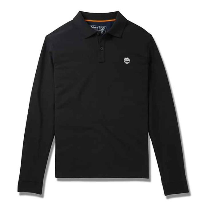 Мъжка блуза Millers River LS Polo Shirt for Men in Black TB0A2BNV001 01