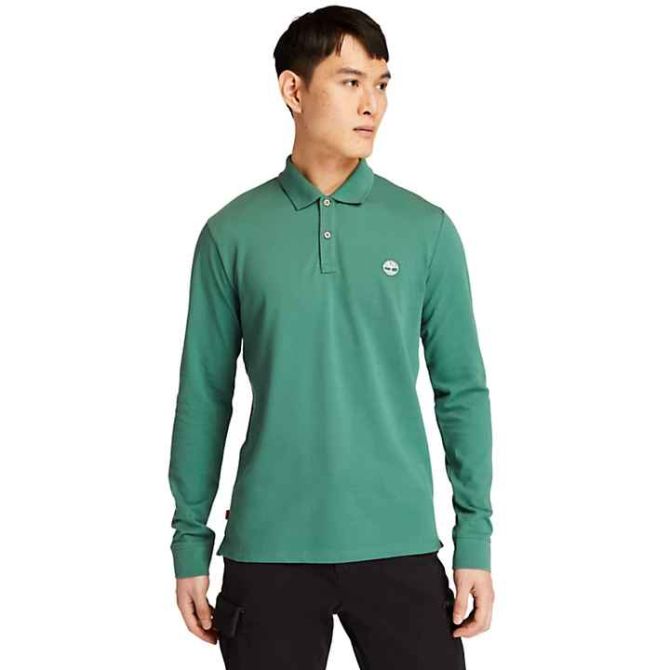 Мъжка блуза Millers River LS Polo Shirt for Men in Green TB0A2BNVJ74 01