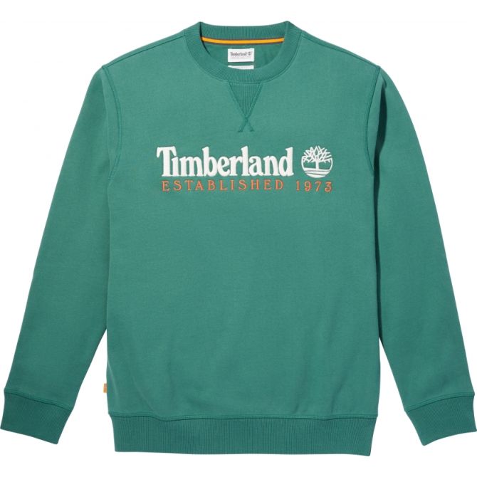 Мъжко горнище Timberland Men’s Heritage Est. 1973 Crew Sweatshirt in Green TB0A2CQZJ74 01