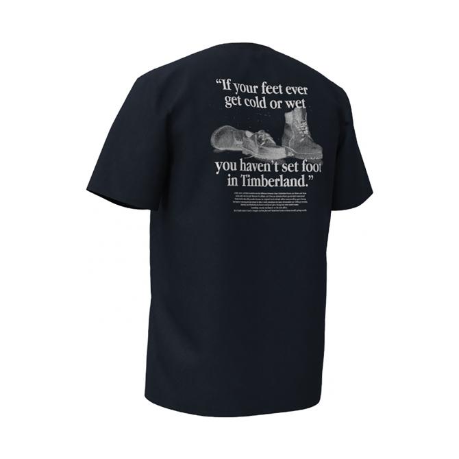 Мъжка тениска Archive Back-print Boot T-shirt for Men in Dark Sapphire TB0A2E6E433 01