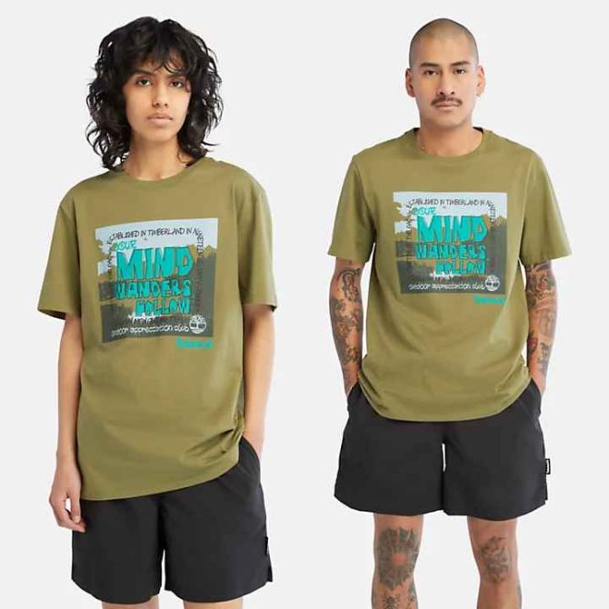 Мъжка тениска All Gender Outdoor Graphic Tee in Dark Green TB0A68NEV46 01
