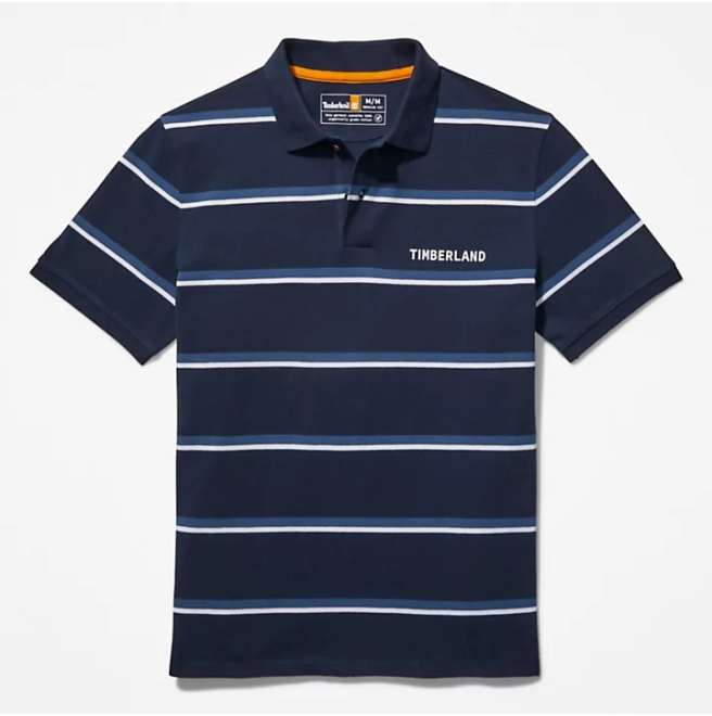 Мъжка тениска Zealand River Striped Polo Shirt for Men in Navy