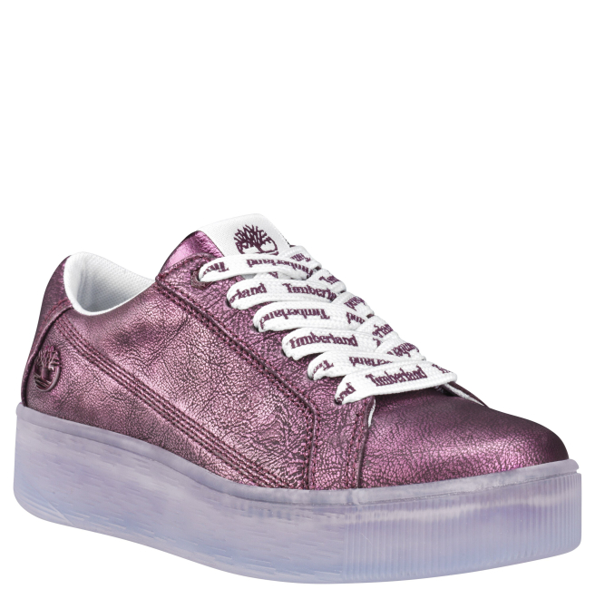 Дамски обувки Marblesea Leather Sneaker in Bright Purple Metallic