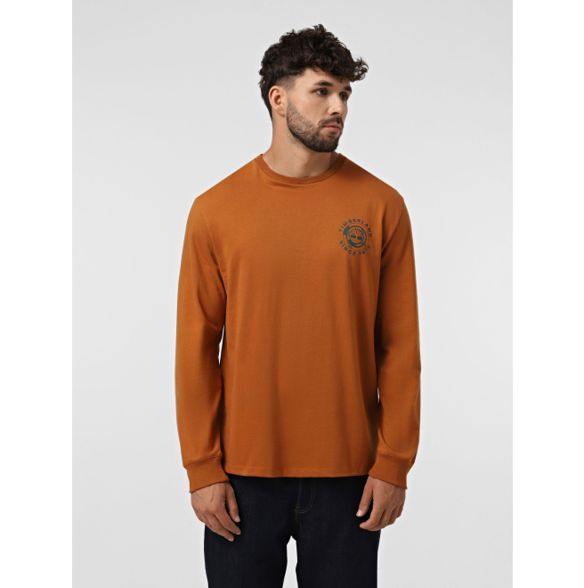 Мъжка блуза ''RUGGED LOGO'' Long Sleeve Graphic Tee LEATHER BROWN 