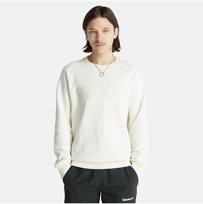 Мъжко горнище Modern Wash Logo Sweatshirt for Men in White