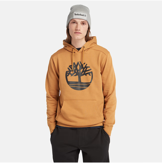 Мъжко горнище Kennebec River Tree Logo Hoodie for Men in Yellow and Black