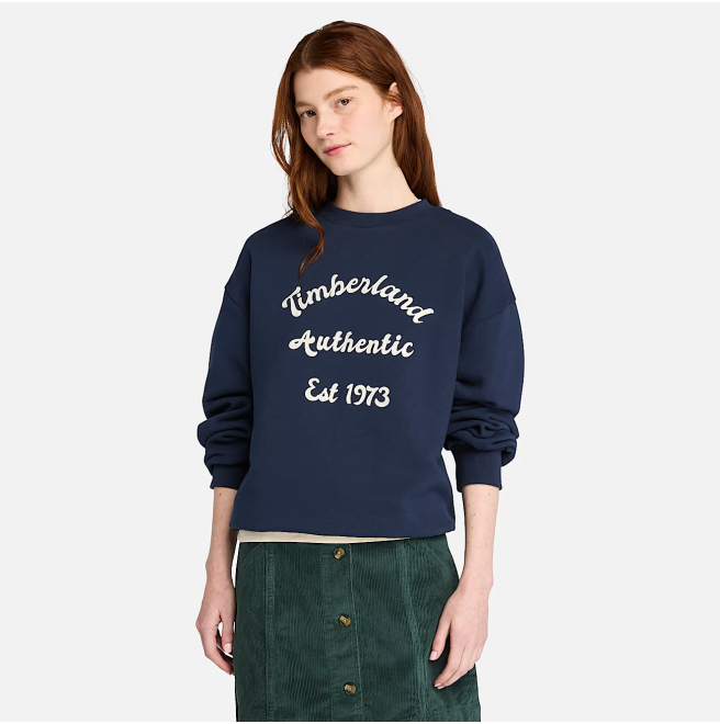 Дамско горнище Brushed Back Chest Graphic Crew Sweatshi DARK SAPPHIRE