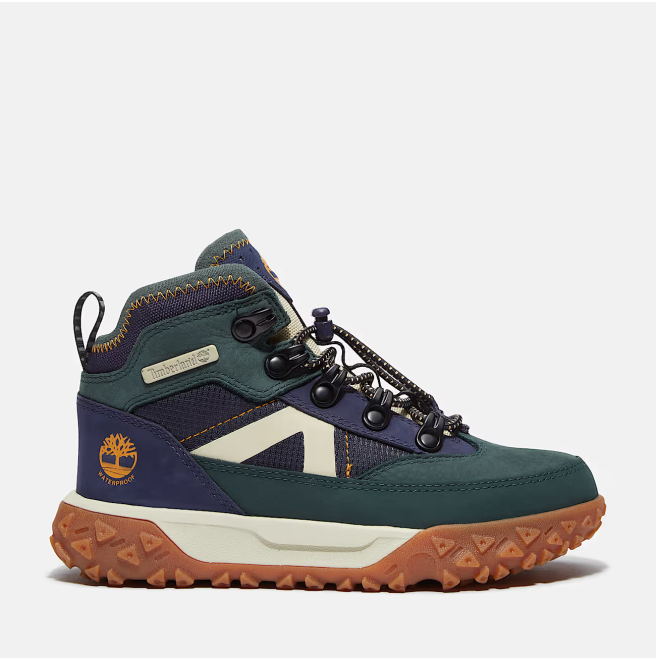 Детски обувки  GreenStride Motion 6 MID BUNGEE WATERPROOF SNEAKER DARK GREEN NUBUCK