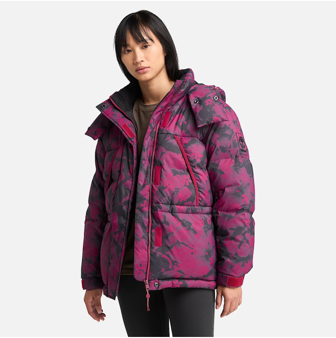 Дамско яке Howker Recycled Down Printed Puffer Jacket for Women in Dark Red