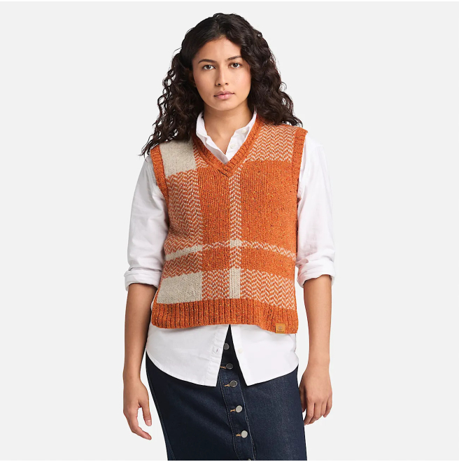 Дамски елек Wool Blend Gilet for Women in Orange