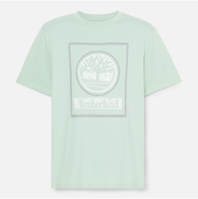 Мъжка тениска Front Seasonal Stack Logo Tee CAMEO GREEN